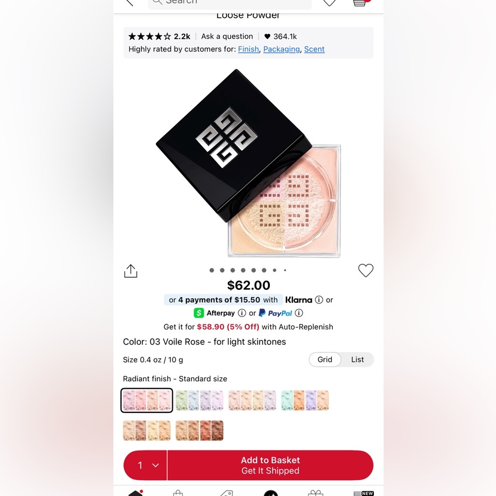 🌸Givenchy Prisme Libre Illuminating and Color Correcting Loose Powder - 03